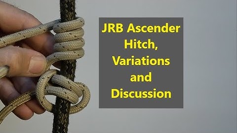 JRB Ascender Hitch, Variations and Discussion