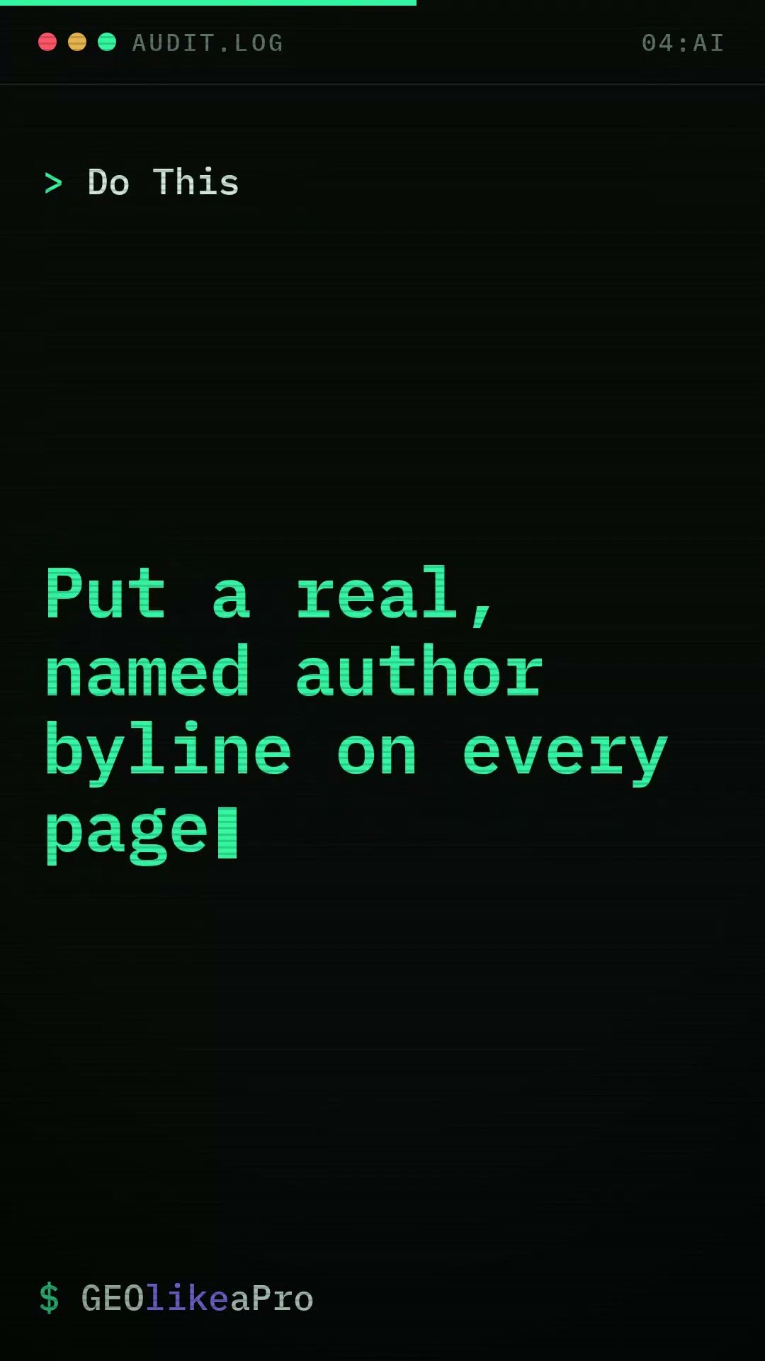 AI Visibility Tip #3: No byline, no AI citation #Shorts