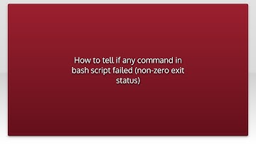 How to tell if any command in bash script failed (non-zero exit status)