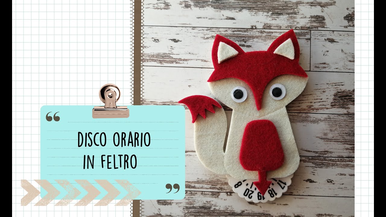 Disco orario in feltro fai da te per la festa del papà