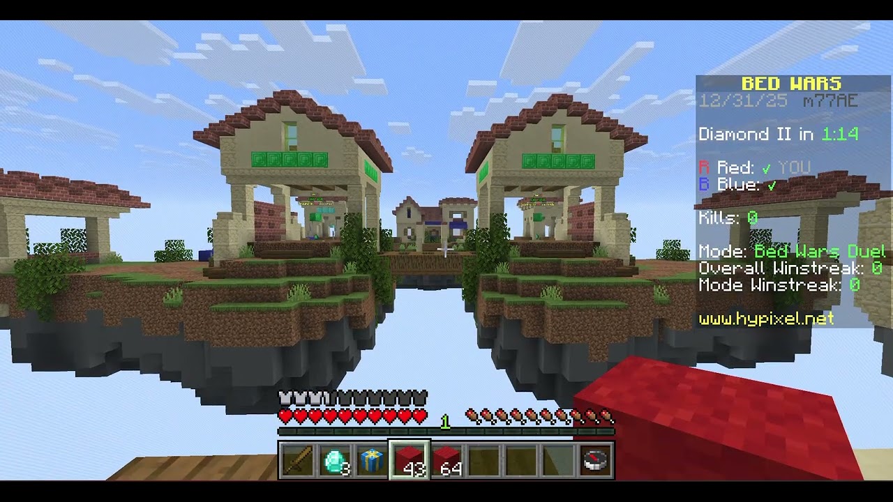Satisfying Minecraft Gameplay | Minecraft Bedwars | 10 Minutes | 3 Wars | Part 1