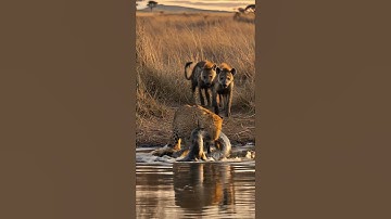 Leopard Takes On Giant Python in River Clash 🐆🐍 | Hyenas Lurk Nearby #animals #wildlifeentertainment