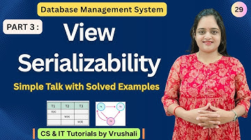 DBMS 29: Part 3: Learn View Serializability with Solved Examples | Transections