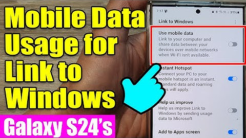 📶 How to Enable/Disable Mobile Data Usage for Link to Windows on Samsung Galaxy S24/Ultra