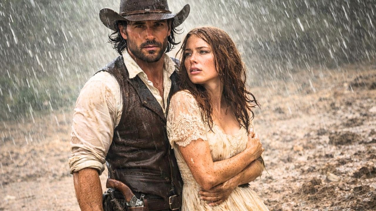 Left in the Stormy Summer Rain, She Found Shelter in a Cowboy’s Arms