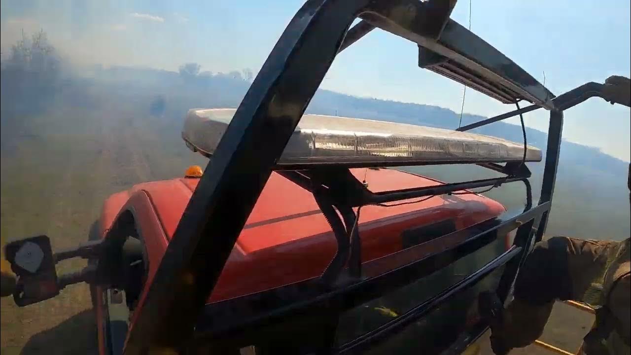 Mopping up grass fire flanks with Brush 7 (SCVFD) YouTube