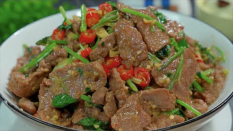 香菜牛肉的家常做法，口感滑嫩，香辣入味，好吃下饭House-made beef with cilantro. Smooth, spicy, tender and best for rice! - 天天要闻