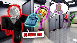🔥 I Got Trapped In The Girls Bathroom... Then He Saved Me With His Hoodie 😭 TTS Roblox Story