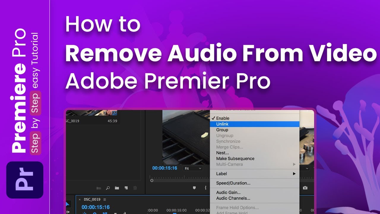 How to remove audio from a video in adobe premiere pro 2024 - YouTube