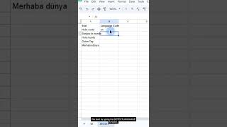 DETECTLANGUAGE Function in Google Sheets — Formula #128 of 500 #Shorts