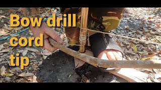 Bow drill cord tip