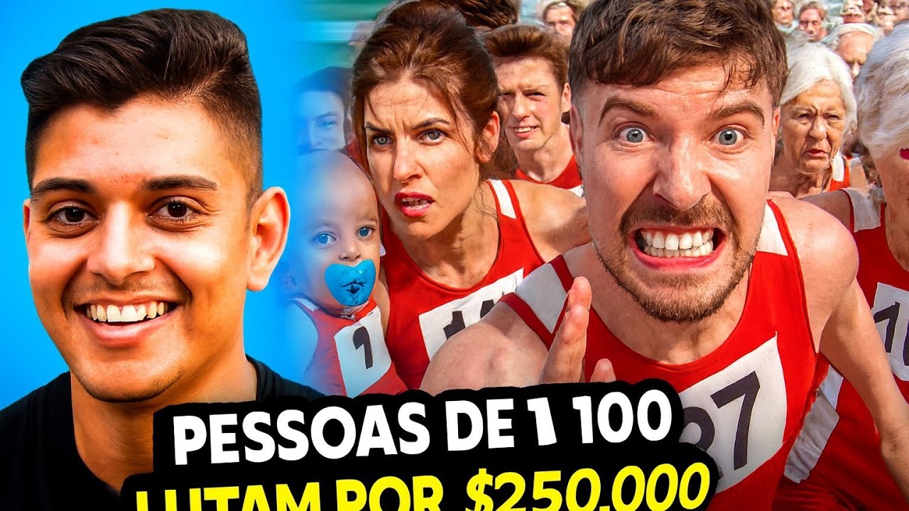 REAGINDO AO MR BEAST: PESSOAS DE 1 A 100 ANOS LUTAM POR $250.000