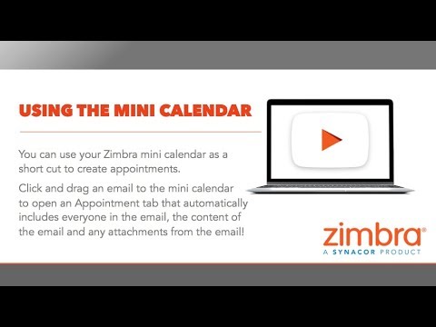 [Tips & Tricks] Using the Zimbra Mini Calendar