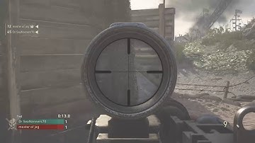 Call of Duty WWll- 1v1 across the map quick scope