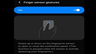 Swipe fingerprint sensor to open notification status bar in android screenshot 2