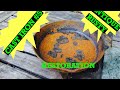 RESTORING CAST IRON SKILLET ANTIQUE # 5 &amp; SEASONING