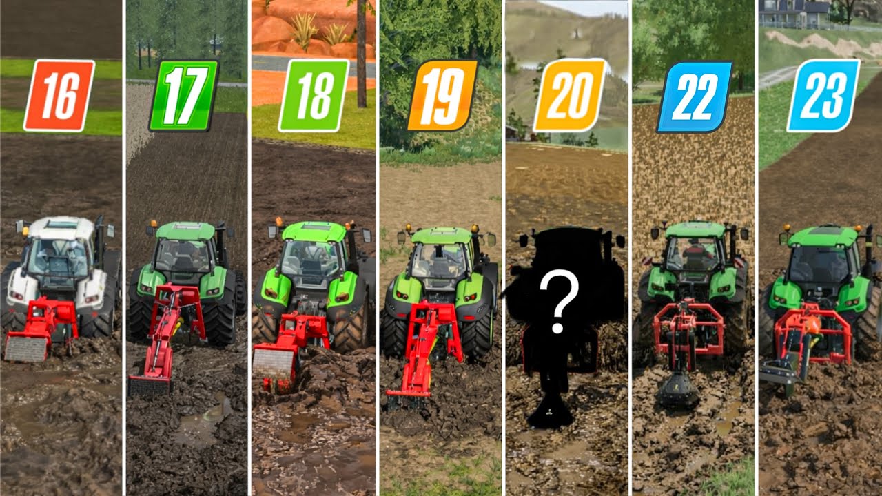 Fs16 Vs Fs17 Vs Fs18 Vs Fs19 Vs Fs20 Vs Fs22 Vs Fs23 | Vehicle Stuck In Mud | Timelapse 