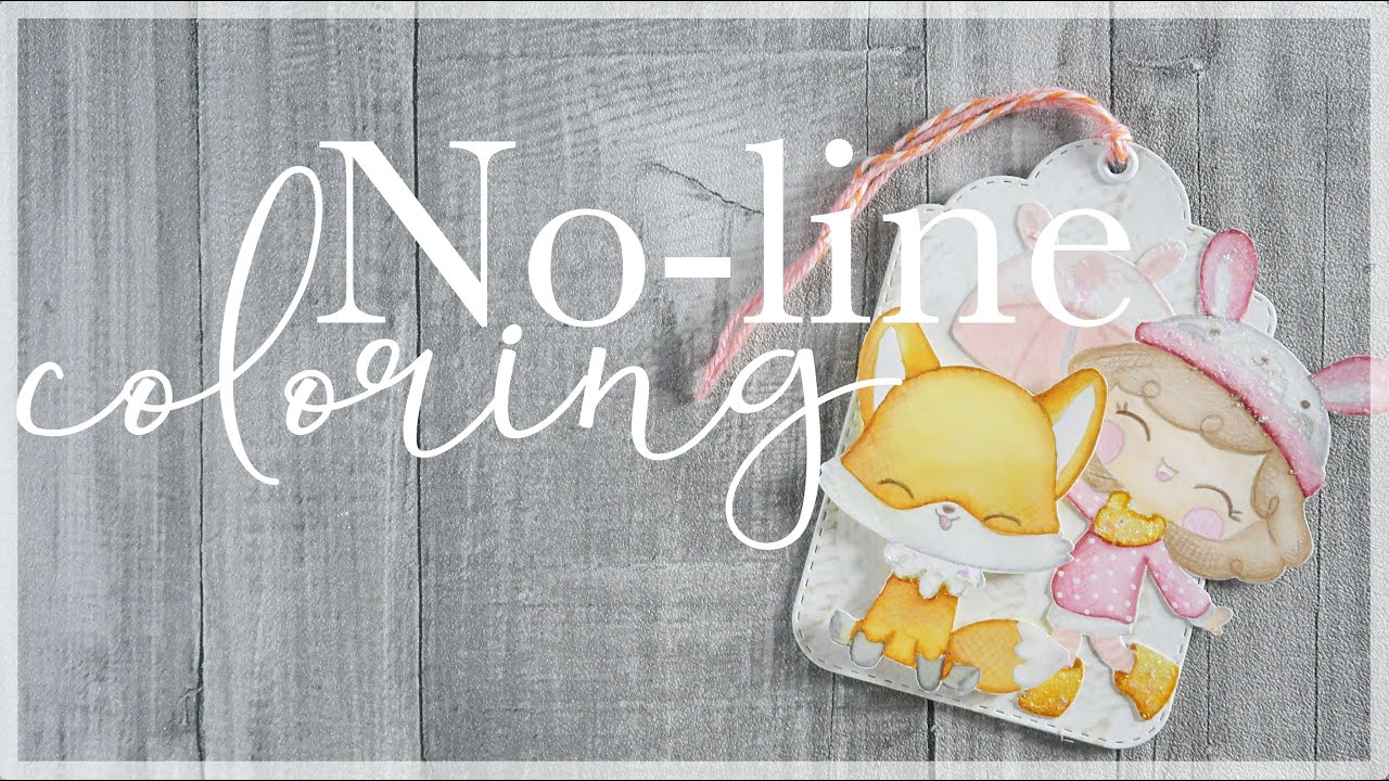 No-Line COLORING con ZIG CLEAN COLOR de KURETAKE ✨ Etiqueta con DIGISTAMPS