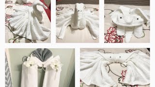 CISNE, CANGREJO 🦀ELEFANTE 🐘CON TOALLAS + COMO DOBLÓ LAS TOALLAS DEL BAÑO 🛀MARÍA GONZALEZ