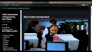 CS50 Python | Week 1 | Conditionals | Problem Set 1 | Home Federal Savings Bank