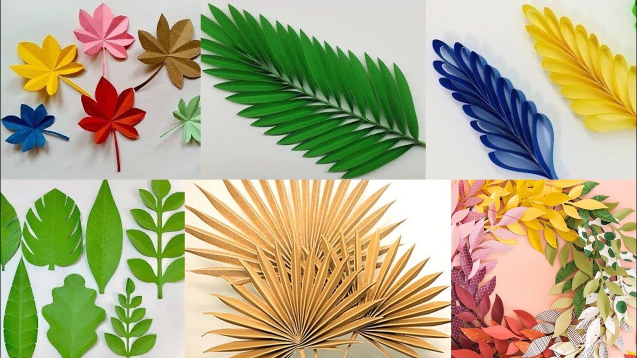 Most simplistic & easy paper leaves crafty designs ideas for beginners 