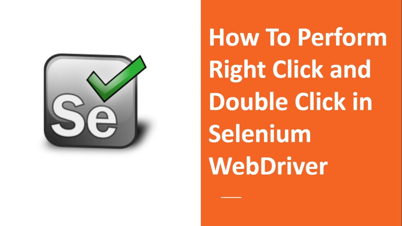 How To Use Double Click In Selenium Webdriver