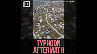 U.S. Seahawk Helicopter Surveys Damage from Super Typhoon Sinlaku