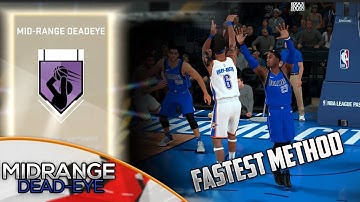 NBA 2K18 BADGE TUTORIAL- MID RANGE DEAD EYE FASTEST METHOD