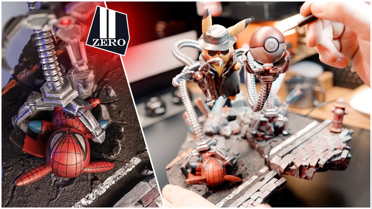 Делаем Диораму Мультивселенной Человек-Паук против Доктора Пикачу