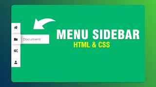 Membuat sidebar dengan HTML dan CSS | Sidebar Menu HTML CSS Responsive