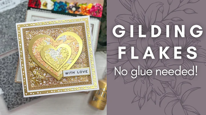 Gilding flakes with NO tacky glue needed #papercraft #cards #gildingflakes