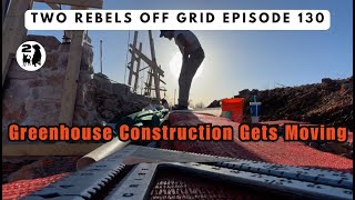 We're Building A Stone GREENHOUSE Attached To Our Earth House