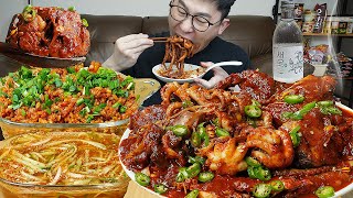 ASMR MUKBANGㅣBraised Pollack With Small OctopusㅣEATING SHOW