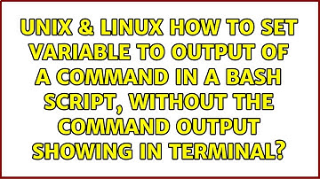How to set variable to output of a command in a bash script, without the command output showing...