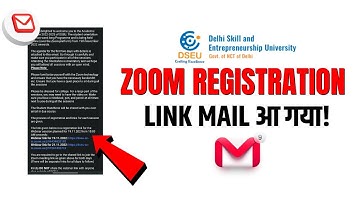 DSEU DELHI POLYTECHNIC 2022: ZOOM Registration LINK MAIL आ गया! Orientation ke liye join kasie kre?