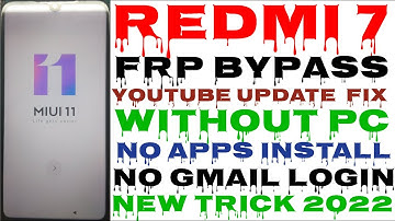Redmi 7 FRP Bypass | Redmi (M1810F6LI) Google Account Unlock | Xiaomi 7 FRP Bypass New Method 2022 |
