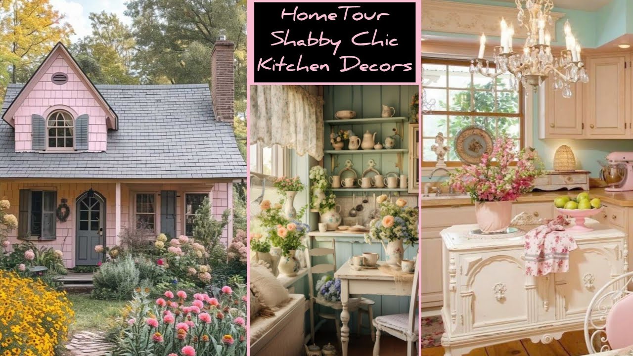 HomeTour Romantic Pastel color Palette Shabby chic Kitchen ideas for a ...