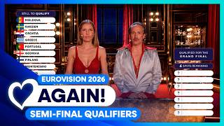 Eurovision 2026 Again! 🇦🇹: Semi-Final 1 & 2 Qualifiers Announcement