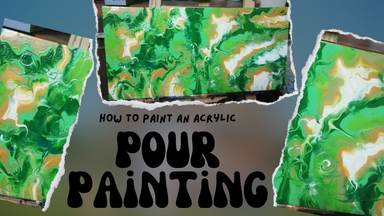 A Beautiful Acrylic Pour Painting on Canvas | How to Pour Paints on ...