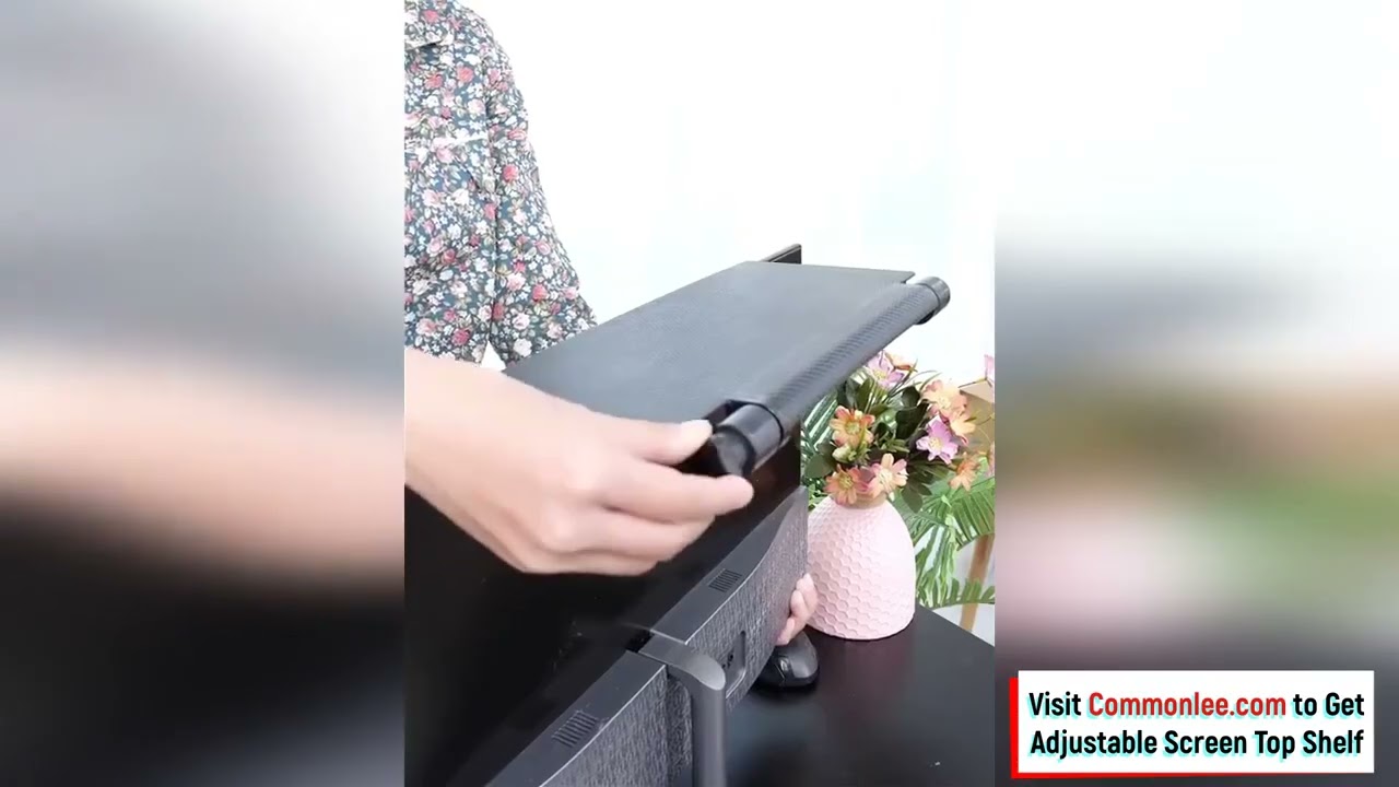 Adjustable TV Screen Top Storage Shelf Rack Computer Monitor Organizer Desktop