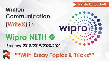 Wipro Essay Writing Topics, Tips & Tricks | Wipro NLTH 2021