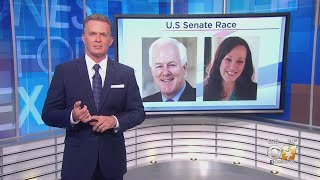 Cbs 11 interviewed republican sen. john cornyn and democratic
candidate mj hegar.