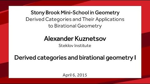 Derived categories and birational geometry I - Alexander Kuznetsov