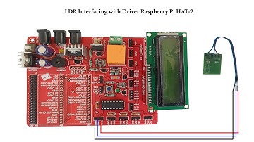 LDR SENSOR INTERFACING WITH RASPBERRY PI HAT-2 BOARD
