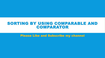 Sorting By using Comparable and Comparator