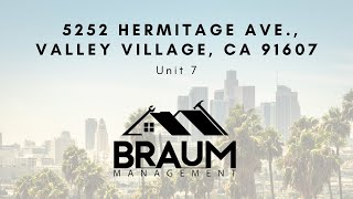 5252 HERMITAGE AVE ,  Unit 7, VALLEY VILLAGE, CA  91607