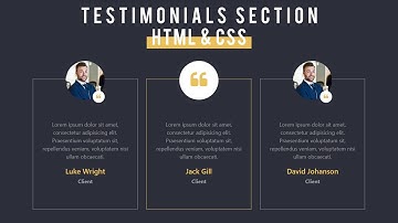 Testimonials Section Design Using Simple HTML & CSS | Website Section Tutorial