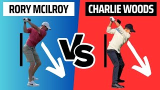 Charlie Woods Vs Rory McIlroy Swing Analysis Slow Motion