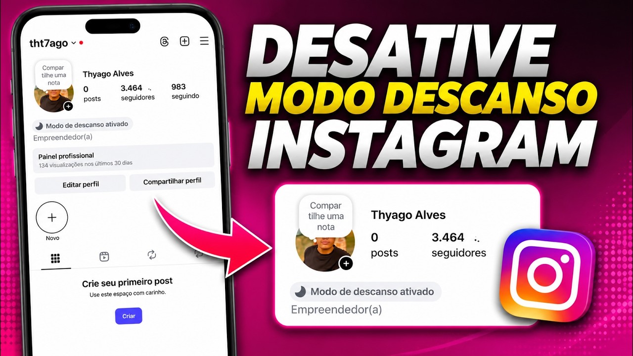 COMO DESATIVAR O MODO DESCANSO NO INSTAGRAM (SIMPLES E RAPIDO) - YouTube