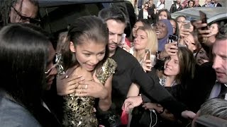 Fans CRAZY about ZENDAYA at Vivienne Westwood in Paris